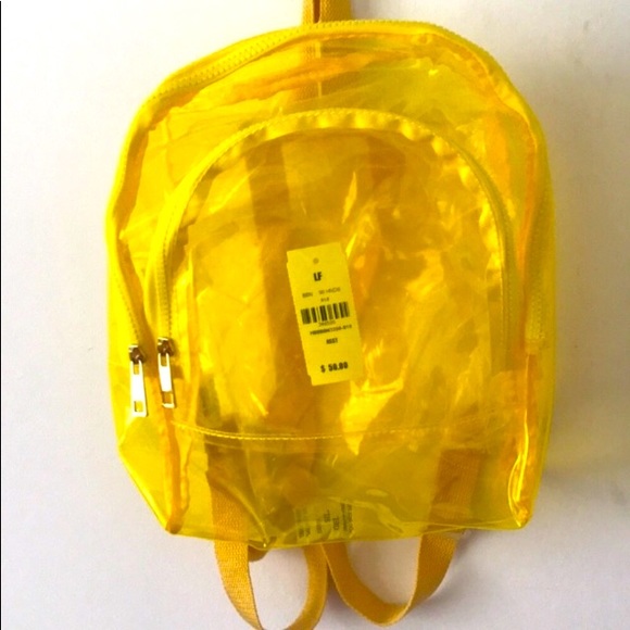 LF Yellow Neon Transparent Backpack - Picture 4 of 8